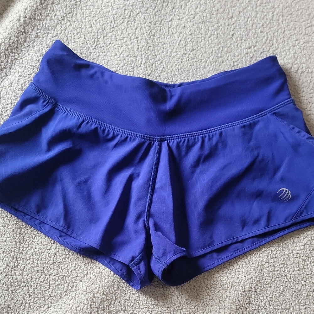 MPG Blue Athletic Shorts with Moisture-Wicking Fabric